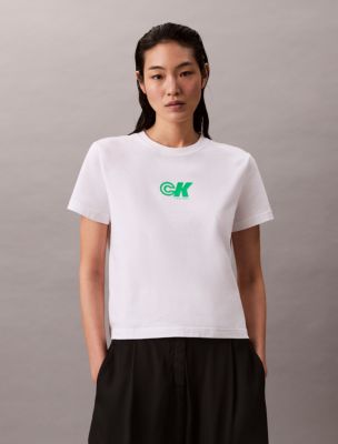 Monogram Logo Graphic Slim T-Shirt, Brilliant White