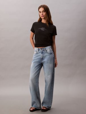 Script Logo Graphic Classic T-Shirt , Black