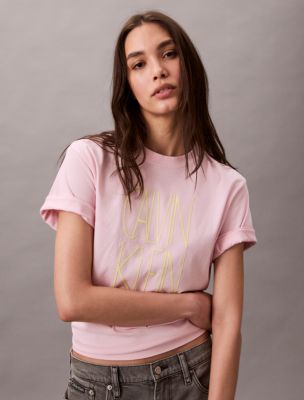 Logo Graphic Boxy T-Shirt, Sweet Pink