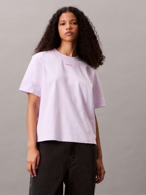 Bold Logo Graphic Relaxed T-Shirt , Lavender Blush