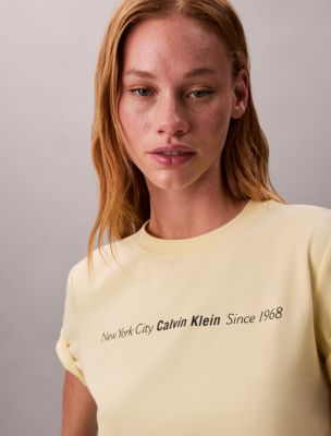 New York City Logo Graphic Slim T-Shirt , Churned Butter