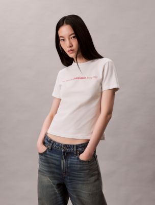 New York City Logo Graphic Slim T-Shirt , Blanc De Blanc