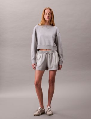 French Terry Cropped Relaxed Sweatshirt + Short, 
