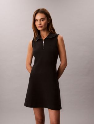 Scuba Mini Dress , Black