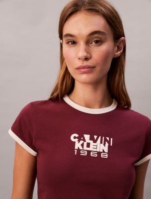 1968 Logo Graphic Baby Tee, Tawny Port