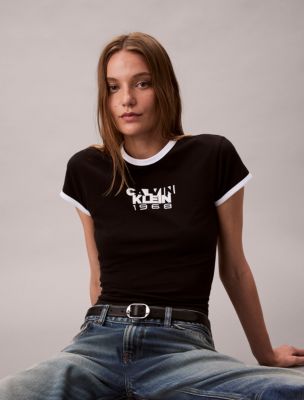 1968 Logo Graphic Baby Tee, Black