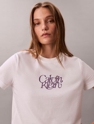 Script Logo Graphic Slim T-Shirt, Brilliant White