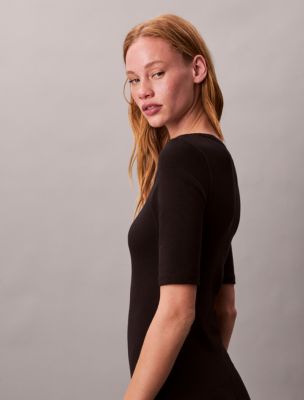 Женские платья Calvin Klein Cotton Contour Midi Dress — фото 2