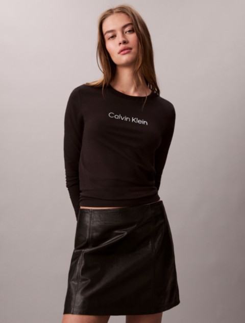 Женские футболки Calvin Klein Standard Logo Slim T-Shirt