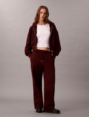 Logo Tape Sweatpants, Merlot 