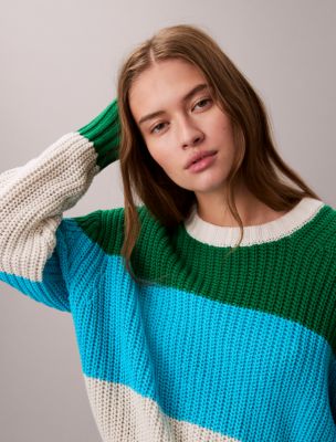 Женские свитеры Calvin Klein Chunky Stripe Relaxed Sweater — фото 2