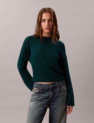 Cotton Relaxed Crewneck Sweater, Maya