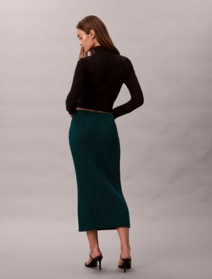 Женские юбки Calvin Klein Rib Cotton Midi Skirt — фото 2