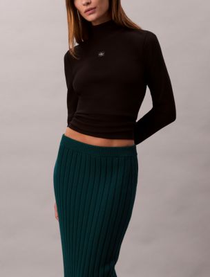 Женские юбки Calvin Klein Rib Cotton Midi Skirt — фото 3