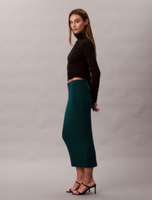 Женские юбки Calvin Klein Rib Cotton Midi Skirt — фото 4