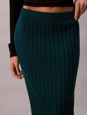 Женские юбки Calvin Klein Rib Cotton Midi Skirt — фото 5