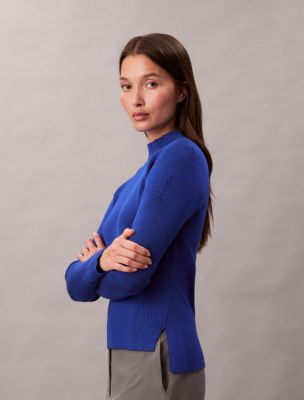 Женские свитеры Calvin Klein Tech Knit Rib Mock Neck Sweater — фото 3