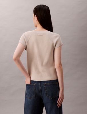 Женские футболки Calvin Klein Tech Knit Rib Classic T-Shirt — фото 5