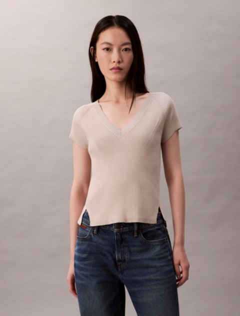 Женские футболки Calvin Klein Tech Knit Rib Classic T-Shirt