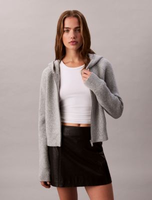 Sweater Rib Zip Hoodie | Calvin Klein