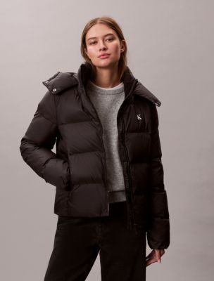 Nylon Puffer Jacket, Black
