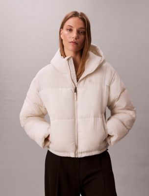 Short Puffer Jacket, Chalk