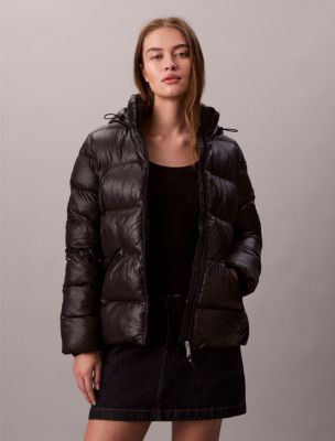 Slim Puffer Jacket, Black