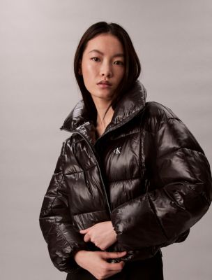 Shine Puffer Jacket, Black