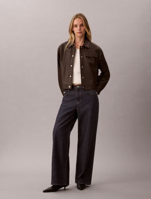 Женские куртки Calvin Klein Faux Leather Relaxed Jacket — фото 3