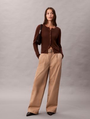 Belted Tailored Pants, Amphora