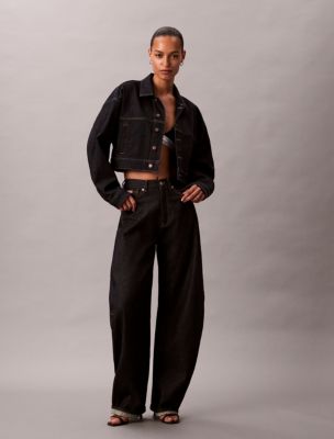 Женские куртки Calvin Klein Cropped Relaxed Denim Trucker Jacket — фото 3