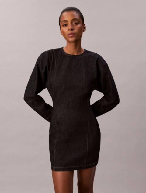 Женские платья Calvin Klein Denim Articulated Mini Dress