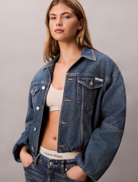 Женские куртки Calvin Klein Denim Bubble Jacket