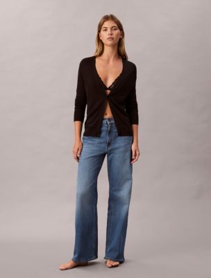 Ultra High Rise Wide Leg Fit Jeans, Morning Blue