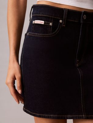 Женская юбка Calvin Klein Denim Mini, цвет: Ck Classic Rinse — фото 3