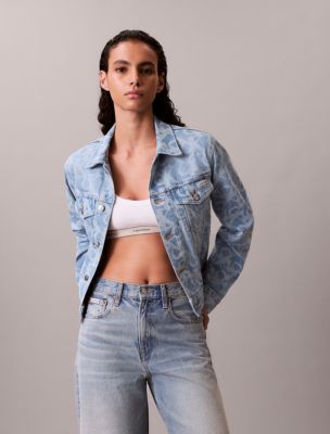Allover Monogram Classic Trucker Jacket, Broad Light