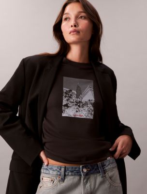 Cityscape Graphic Classic T-Shirt, Pirate Black