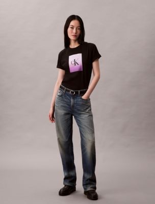 Gradient Monologo Graphic Classic T-Shirt , Black