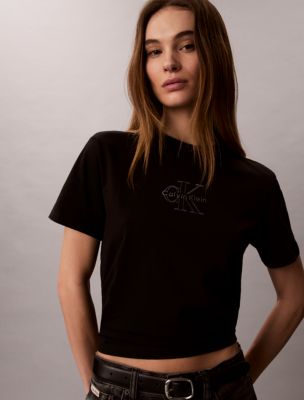 Foil Monologo Graphic Classic T-Shirt, Black