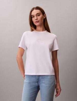 Foil Monologo Graphic Classic T-Shirt, Bright White