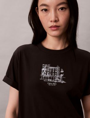 Embroidered Script Logo Classic T-Shirt, Black