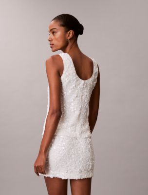 calvin klein sequin dress Glitter Knit Bar Women's Dress Black/Silver : 4 this shimmering dress is playful in a midi silhouette Calvin Klein | @sarah__pidgeon wore