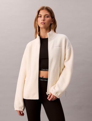 Polar Fleece Zip Jacket, Antique White