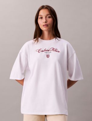 Script Logo Graphic Relaxed T-Shirt, Brilliant White