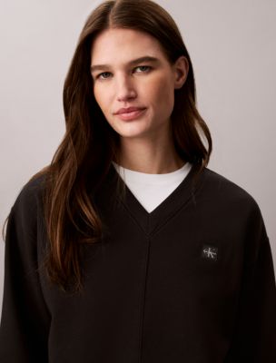 Женские худи Calvin Klein Woven Monologo French Terry Relaxed Sweatshirt — фото 3
