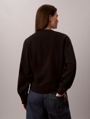 Женские худи Calvin Klein Woven Monologo French Terry Relaxed Sweatshirt — фото 4