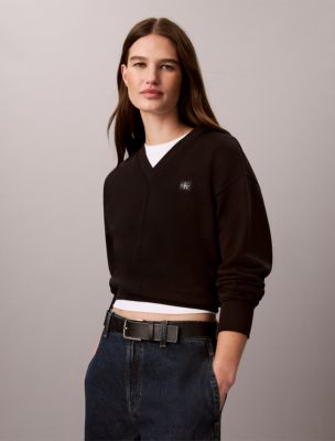 Женские худи Calvin Klein Woven Monologo French Terry Relaxed Sweatshirt — фото 5