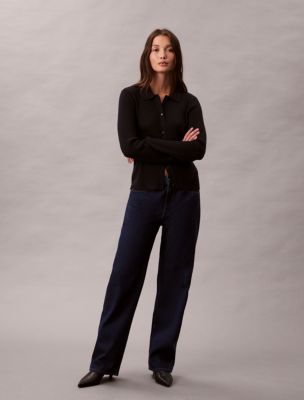 Женские кардиганы Calvin Klein Lurex Merino Wool Blend Rib Cardigan — фото 2
