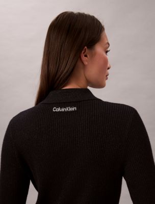 Женские кардиганы Calvin Klein Lurex Merino Wool Blend Rib Cardigan — фото 4