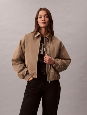 Shine Insulated Bomber Jacket, Desert Taupe